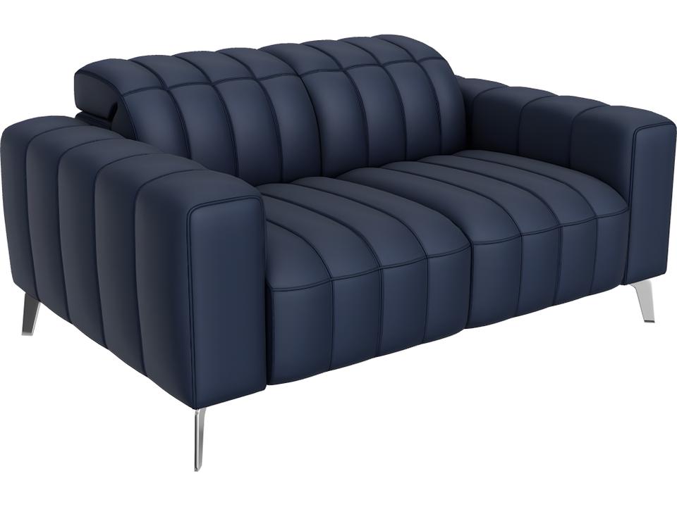 Portento Power Reclining Loveseat with Channel Tufting and Adjustable Headrests