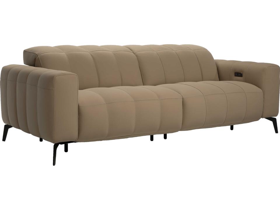 Portento Power Reclining Sofa with Adjustable Headrests and Metal Feet