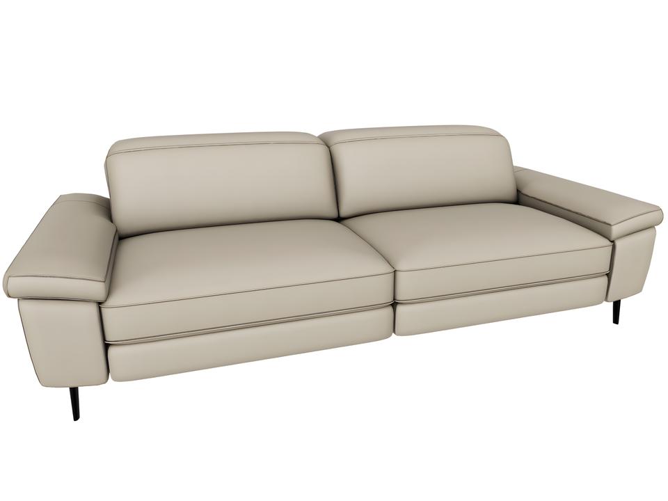 Coro Power Reclining Loveseat and a Half in Top Grain Leather with Power Headrest
