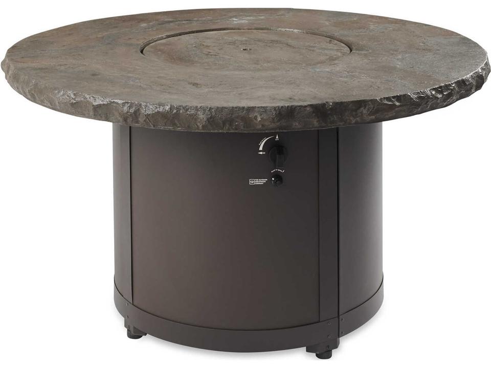 Noche Beacon Round Chat Height Gas Fire Pit Table