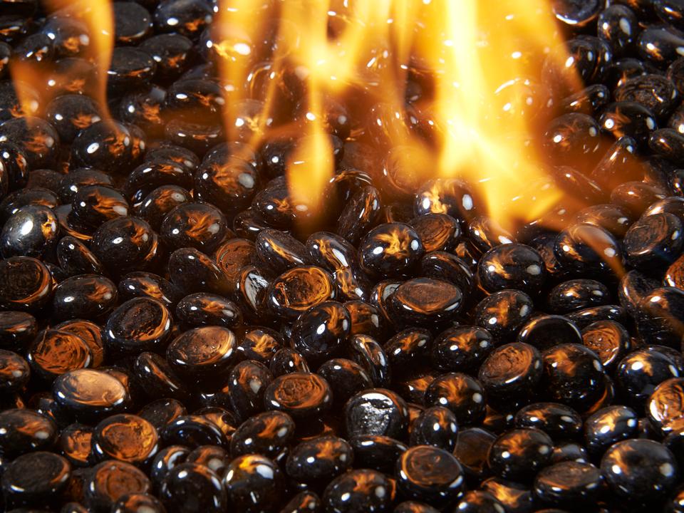 5 Pound Tempered Black Onyx Fire Glass Gems