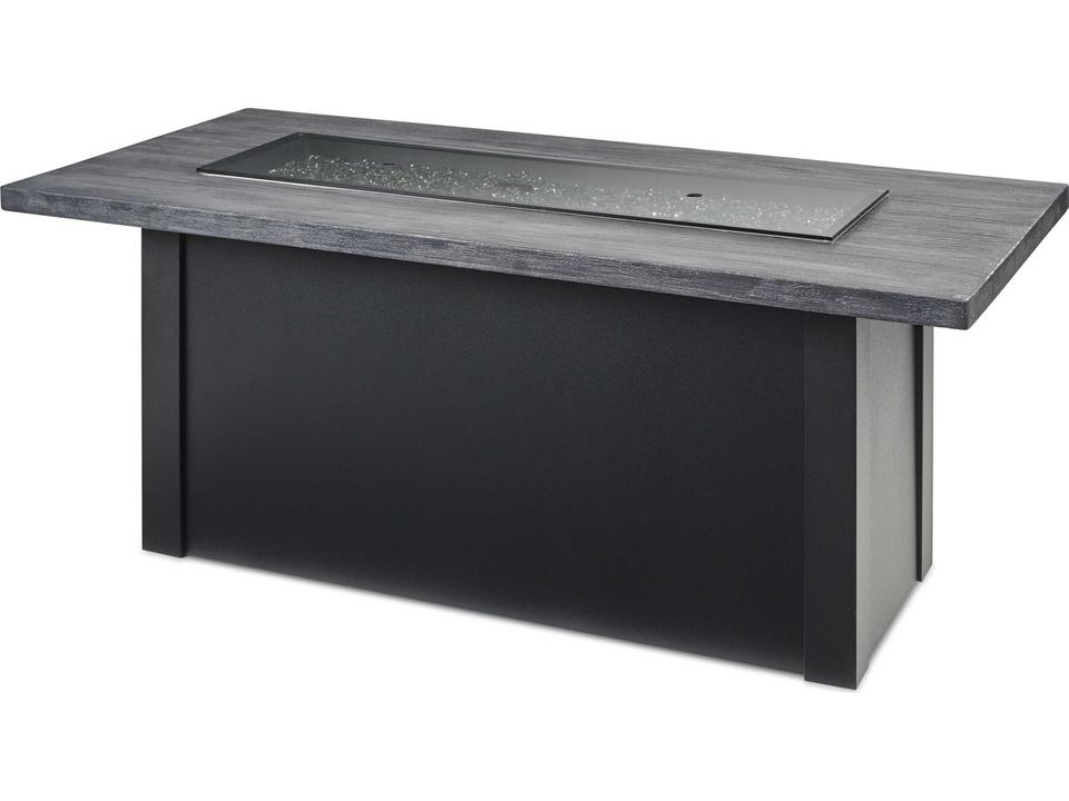 Havenwood Rectangular Gas Fire Pit Table with Carbon Grey Everblend Top