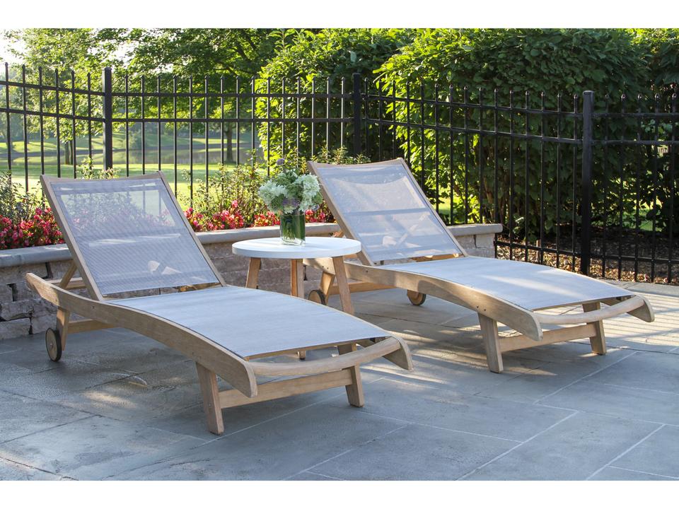 Antique Wash Wood Patio Lounge Set
