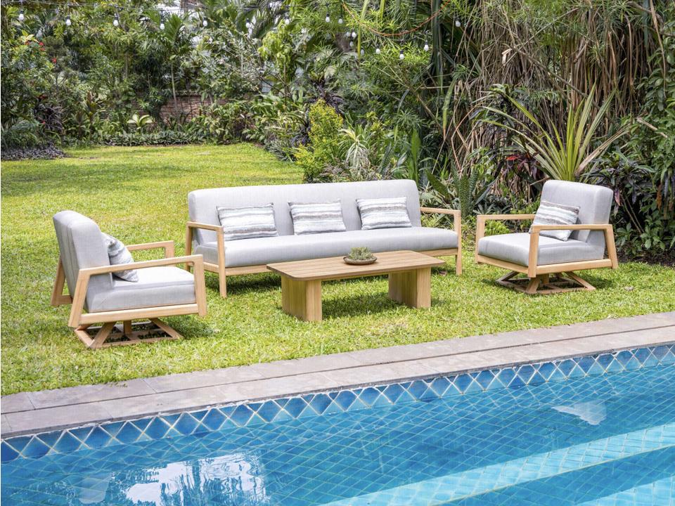 Sharon Teak Cushion Lounge Set