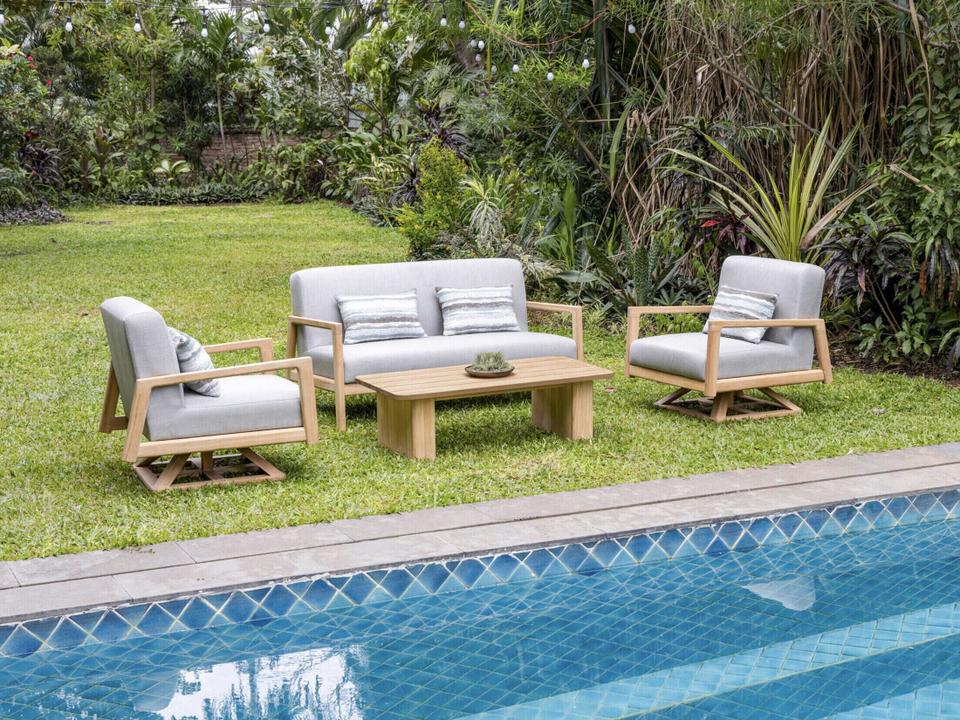 Sharon Teak Cushion Lounge Set