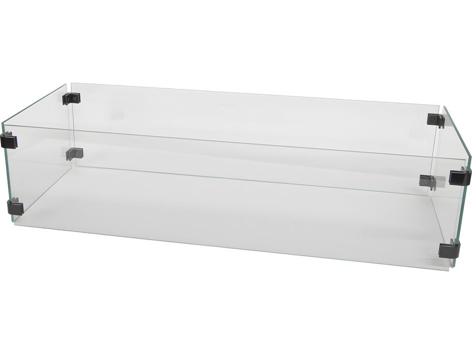 Casual Fireside Rectangle Glass Guard for 10 x 30 Inch Fire Pit Burners