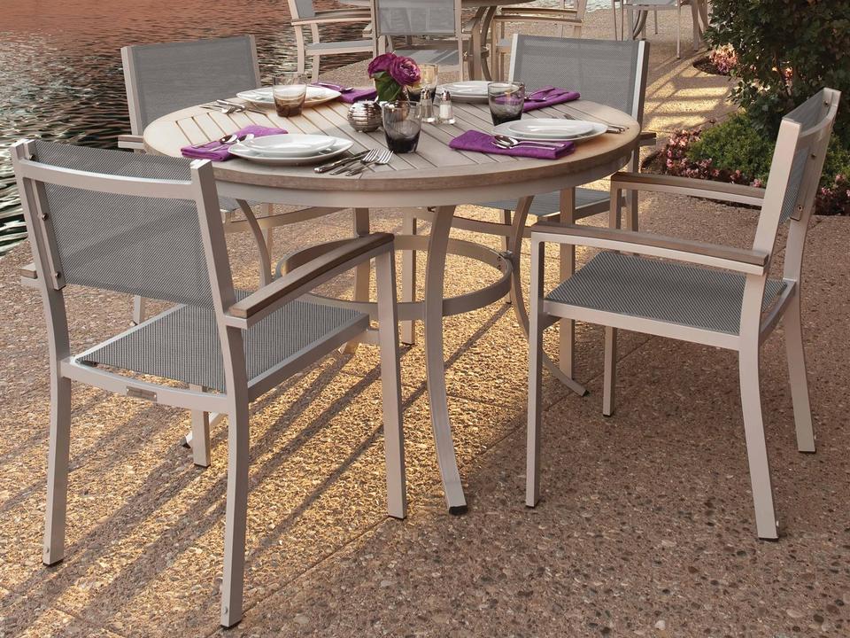 Travira Aluminum Flint 5 Piece Patio Dining Set with Titanium Sling