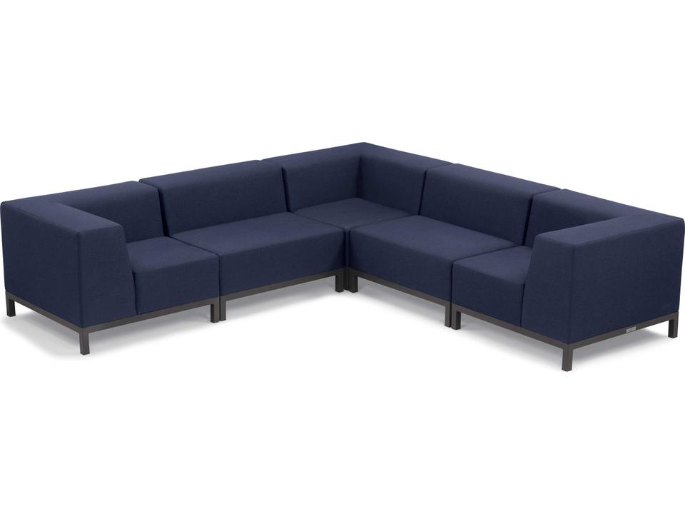 Koral 5-Piece Modular Aluminum Outdoor Sectional Frame Carbon