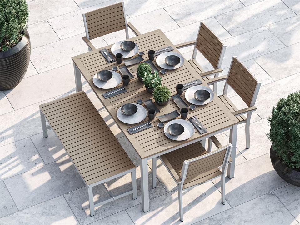 Travira Aluminum Flint 6 Piece Outdoor Dining Set