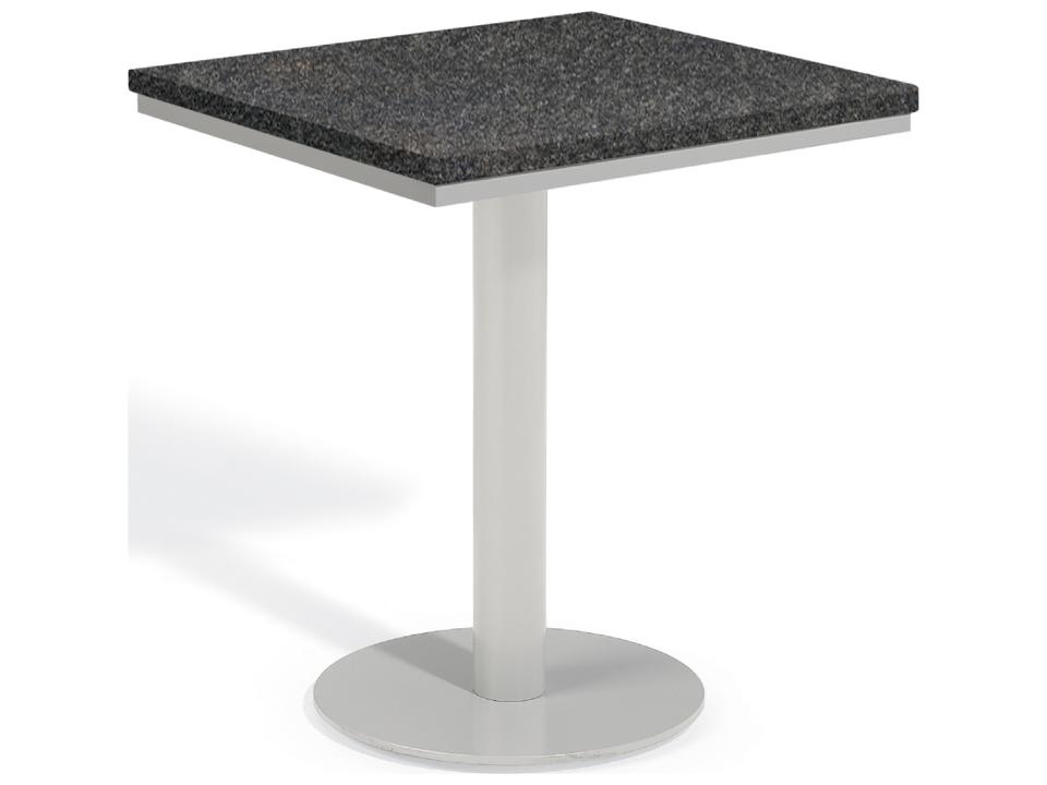 Travira 26-Inch Square Lite-Core Granite Bistro Table in Flint