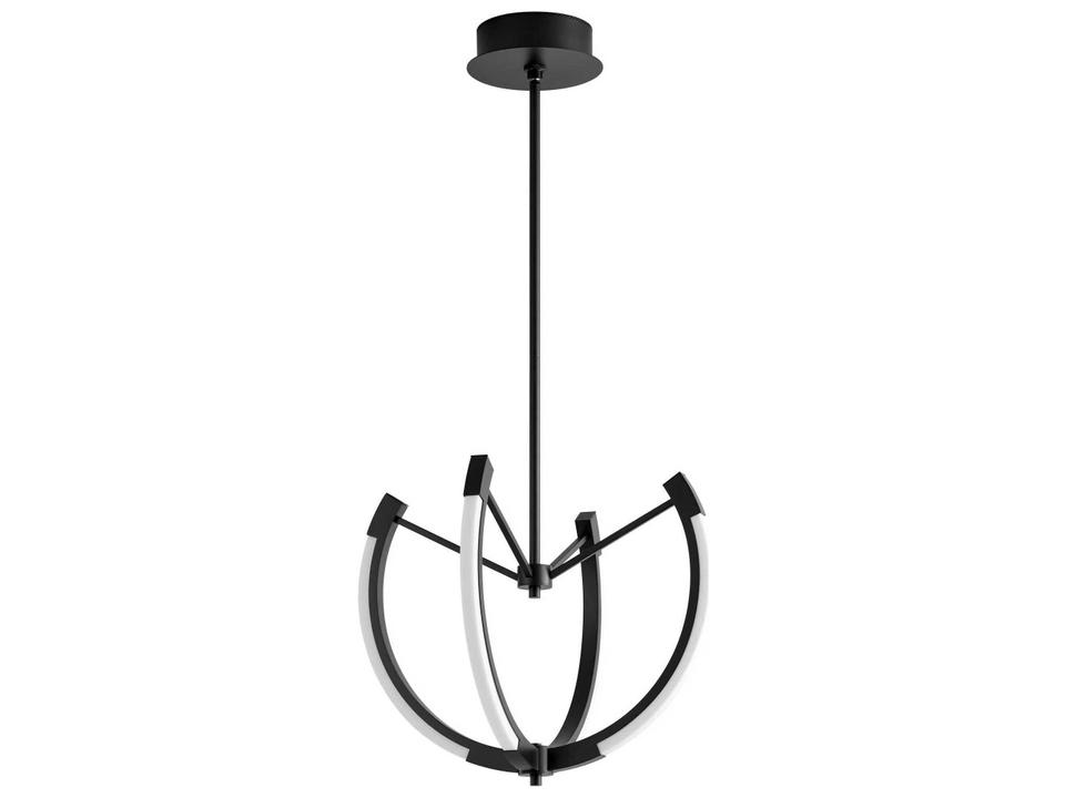 Utopia 4-Light Black Geometric Linear Chandelier