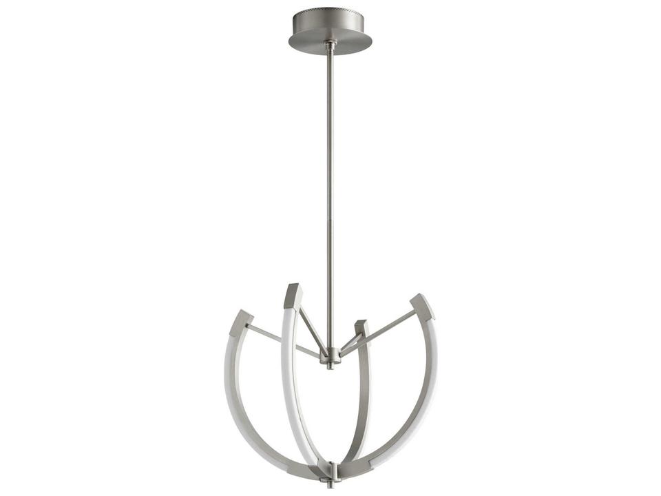 Utopia 4-Light Satin Nickel Geometric Linear Chandelier