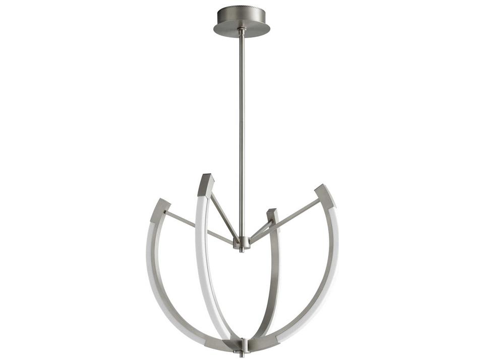 Utopia 4-Light Satin Nickel Geometric Linear Chandelier