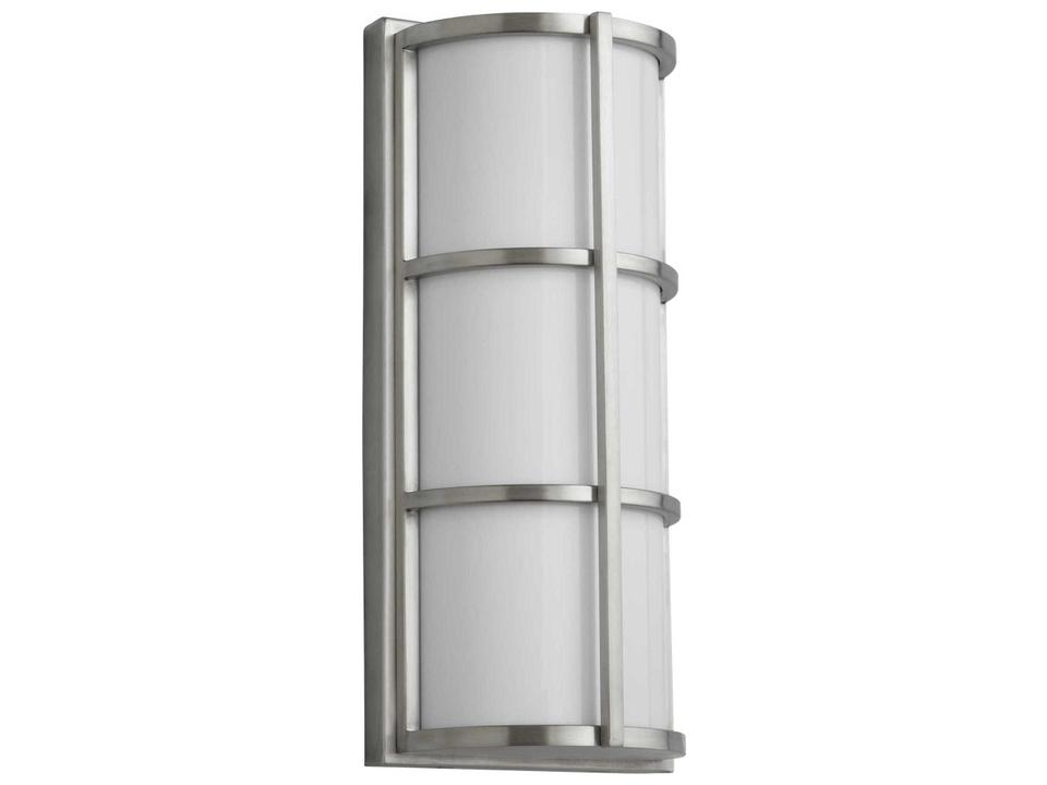Leda Outdoor Wall Light in Stainless Steel and Matte White Acrylic