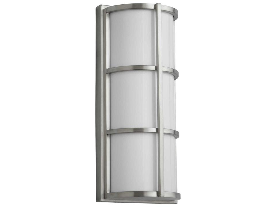Leda 1 Light Outdoor Wall Sconce in Satin Nickel with Stainless Steel Frame