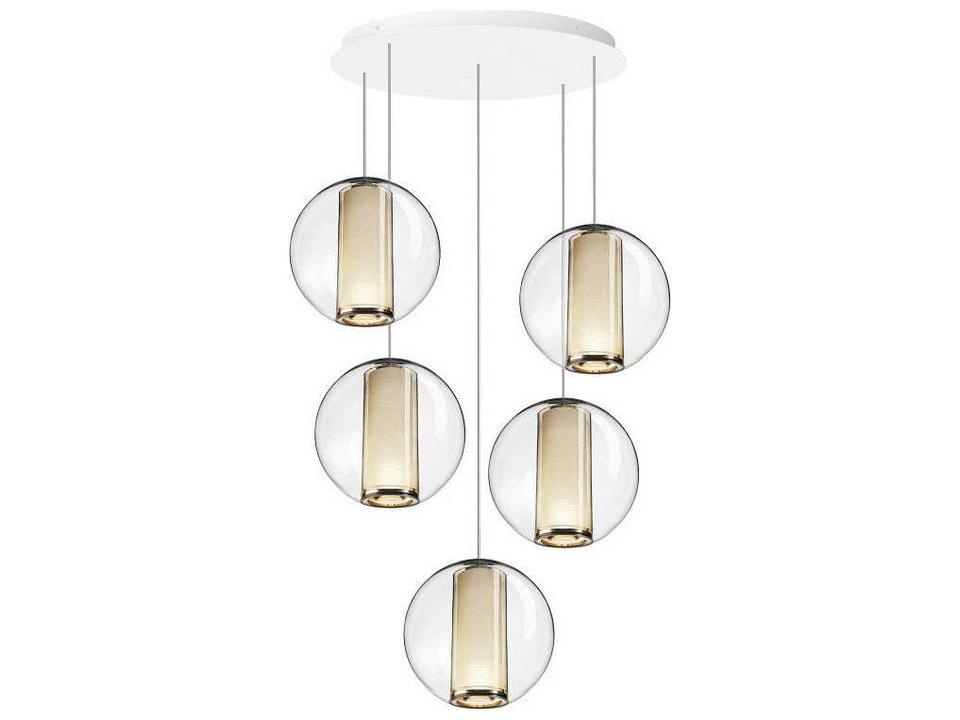 Bel Occhio 5-Light Globe Chandelier with Acrylic Spheres and Inner Diffusers