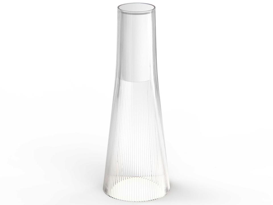 Candel 1-Light Portable Outdoor LED Lamp in White Clear
