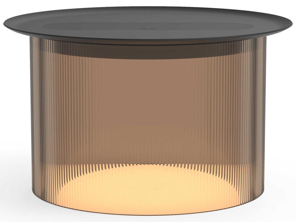 Carousel Round Metal Bronze End Table