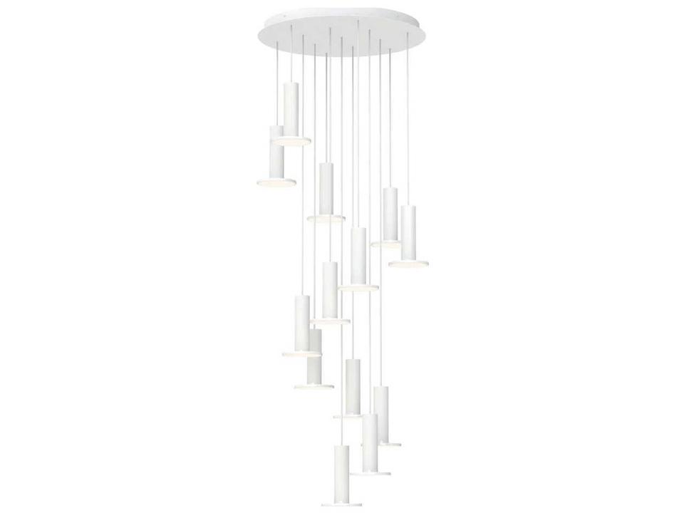 Cielo 13-Light LED Multi-Pendant Chandelier in Aluminum and Polycarbonate by  Studio