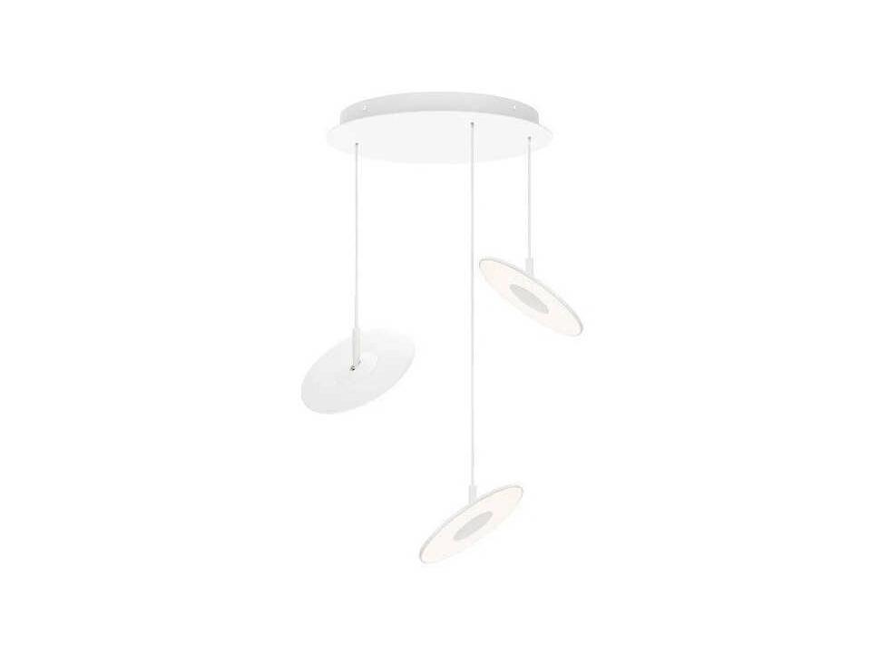 Circa 3-Light Linear Round Chandelier with Adjustable Flat-Panel LED Discs