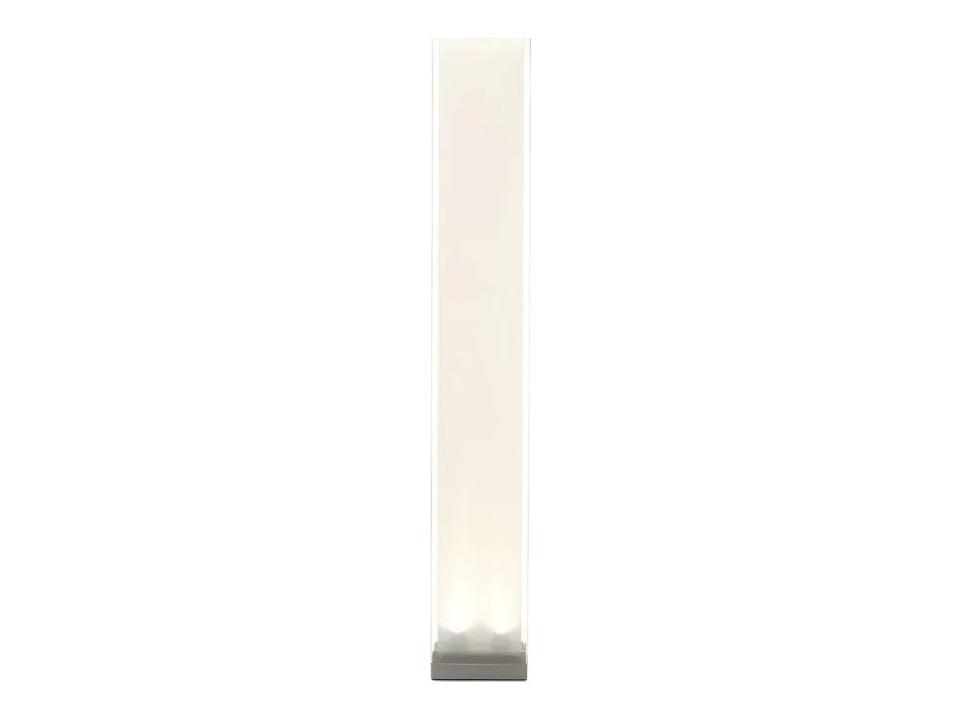 Cortina 72-Inch Clear White Silver Polycarbonate Floor Lamp with Dimmer