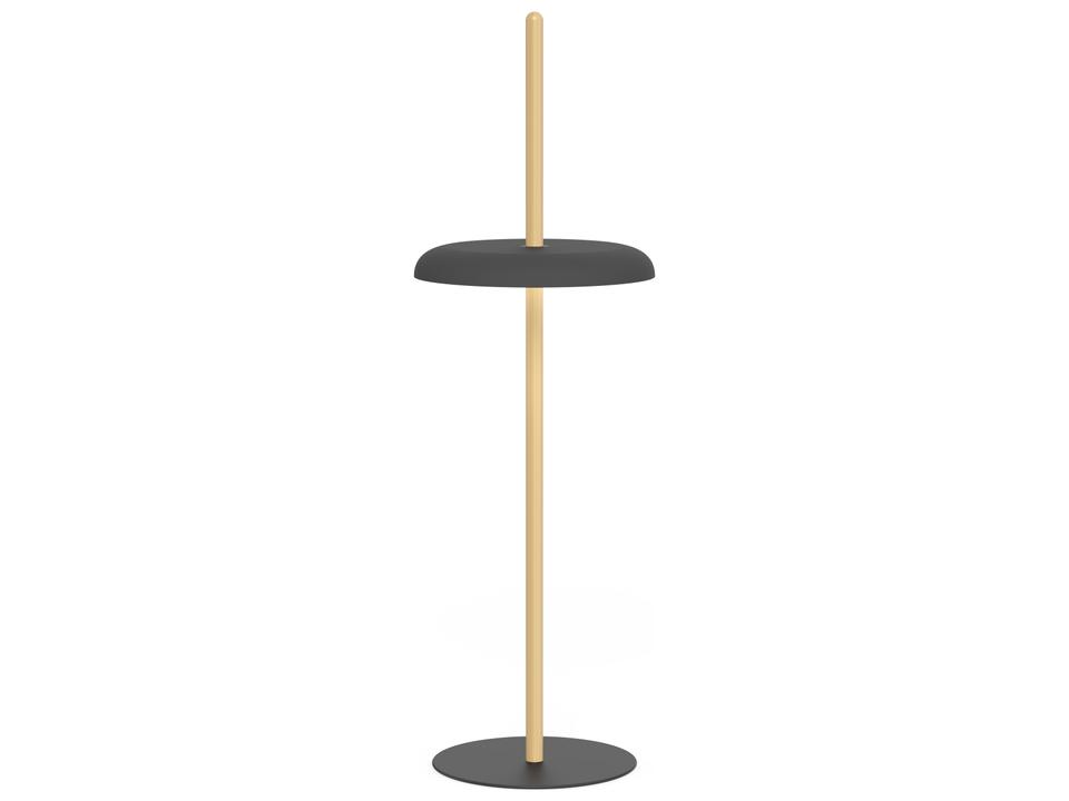 Nivel Portable LED Floor Lamp in White Oak and Black