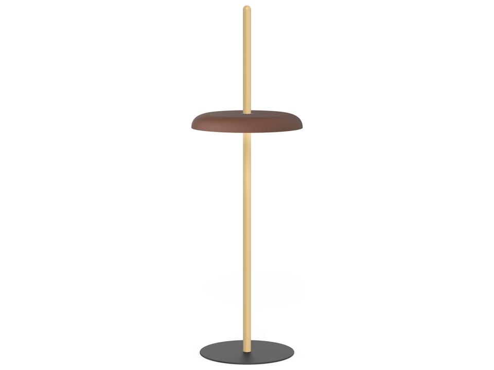 Nivel Integrated LED Portable Floor Lamp in White Oak and Espresso