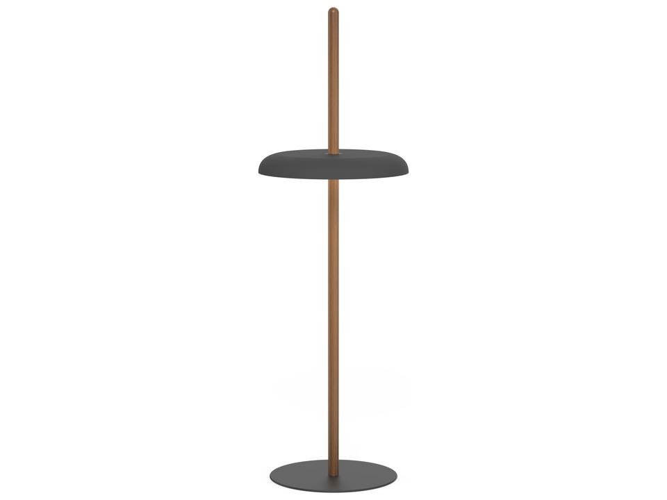 Nivel Portable LED Floor Lamp Walnut Black