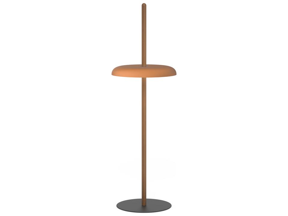 Nivel LED Portable Floor Lamp in Walnut and Terracotta