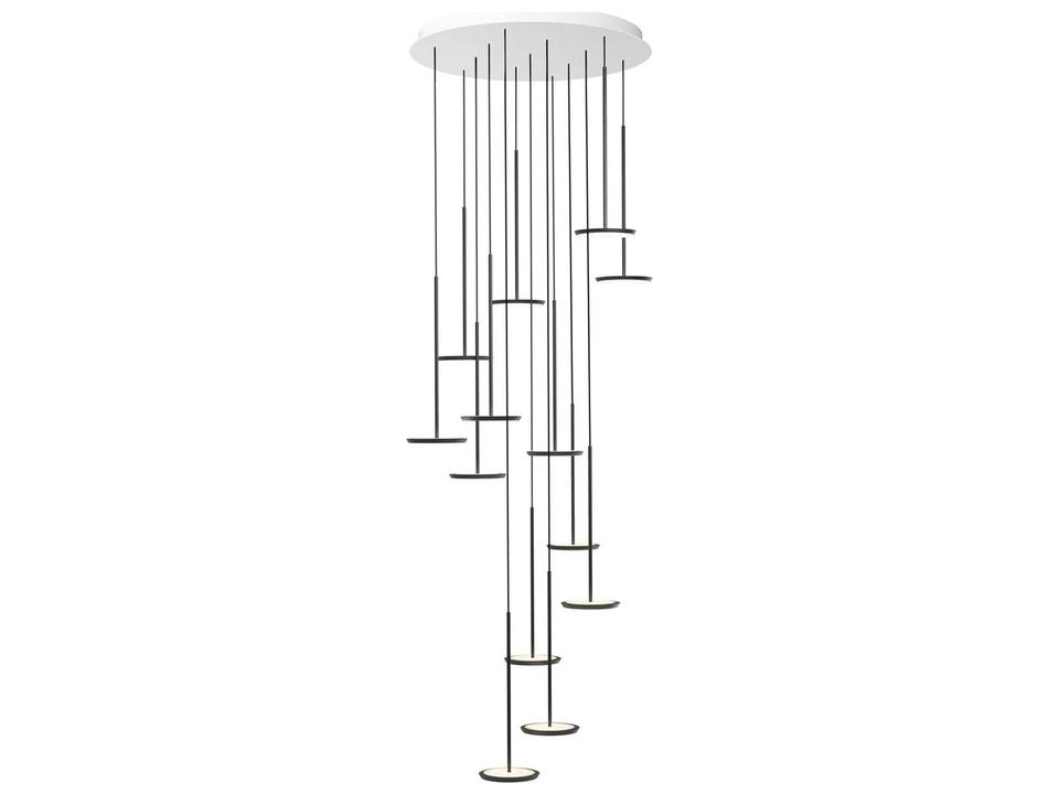 Sky Solo 5-Light Black Linear Chandelier