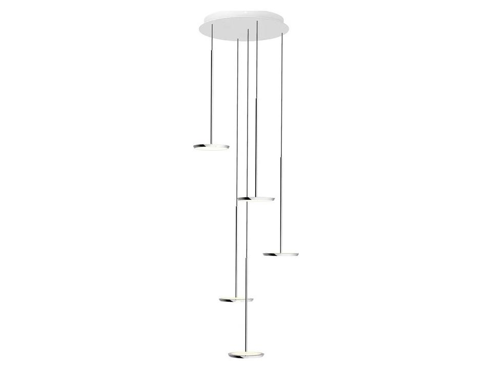 Sky Solo 5-Light Linear Chandelier in Polished Aluminum