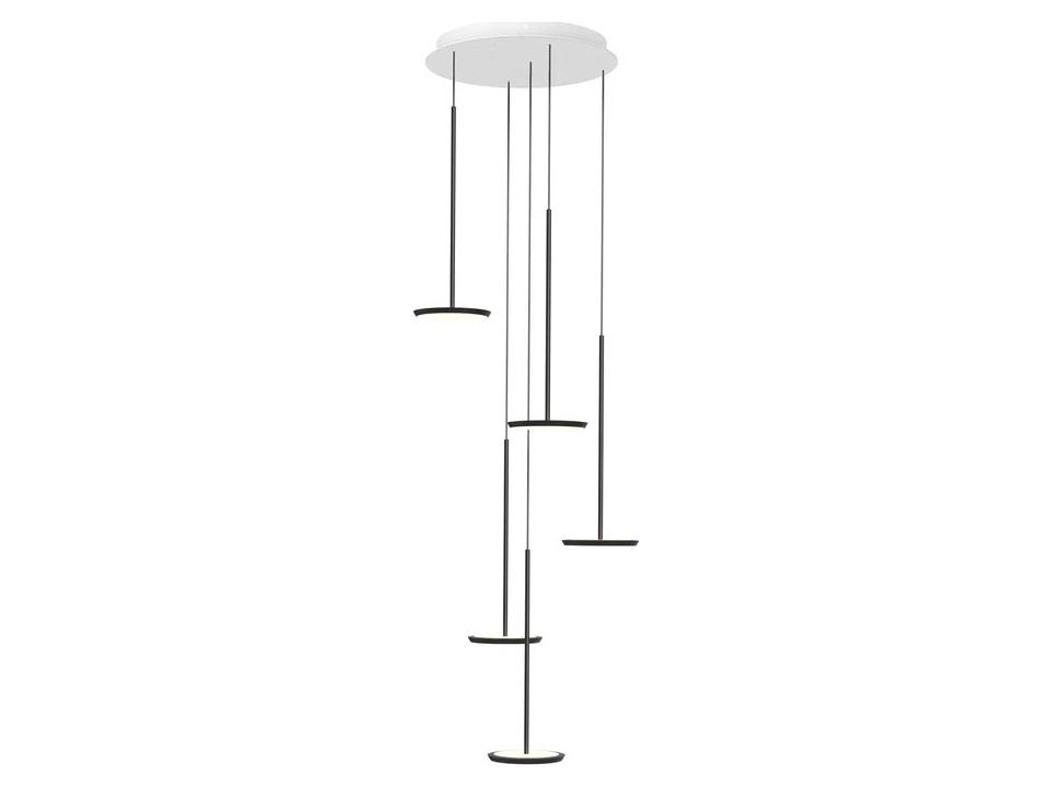 Sky Solo 5-Light Black Linear Chandelier
