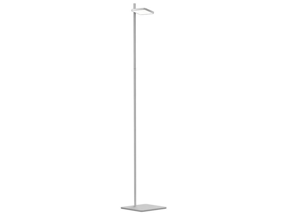 Talia LED Floor Lamp in Grey with Silver Post