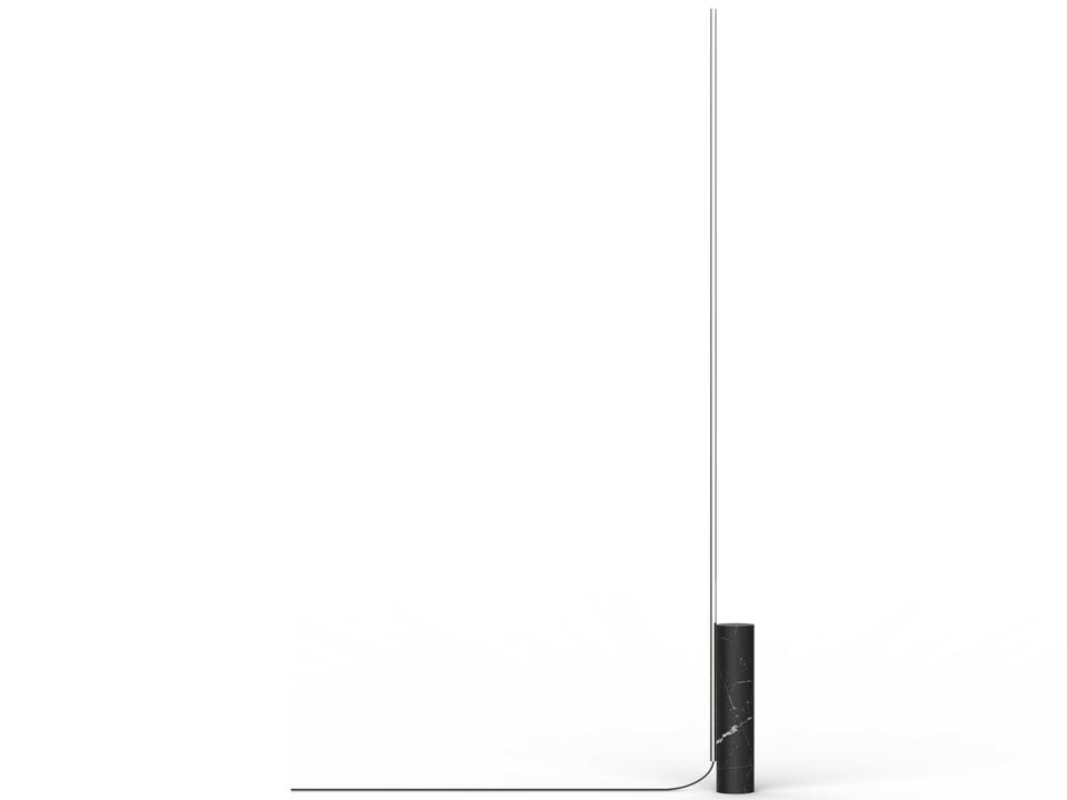 T.O Black Marble Chrome LED Floor Lamp