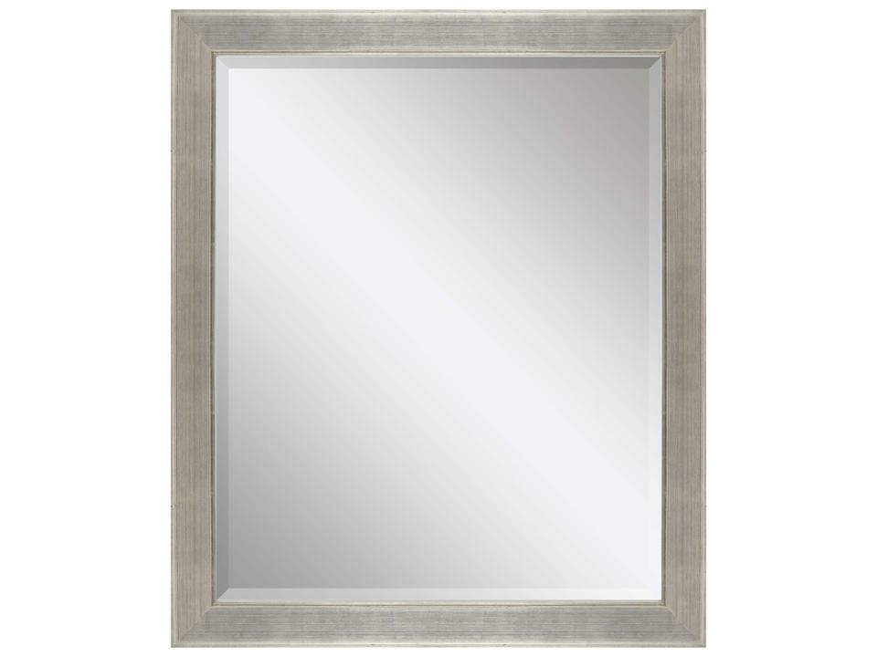 864 Mirror Group Rectangular Wall Mirror in Metallic Silvered Wood