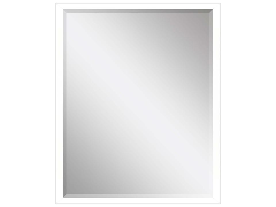 867 Mirror Group White Silvered Rectangular Wall Mirror