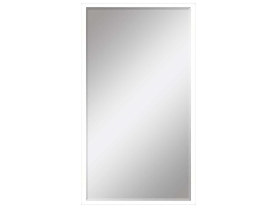 867 Mirror Group White Silvered Rectangular Wall Mirror