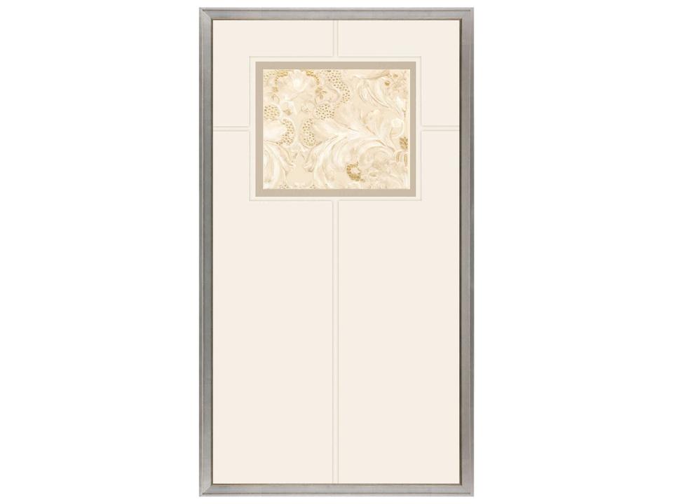 Fragmento-I Metallic Shadow Box Wall Art with Silver Leaf Frame