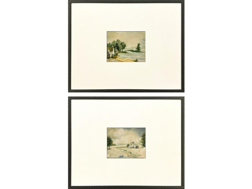 In The Meadows Framed Giclee Wall Art Set of Two with Espresso Frame