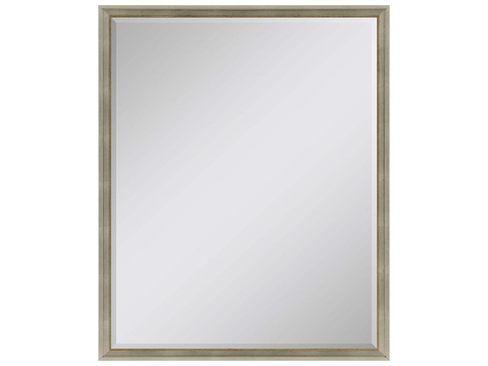 180 Metallic Neutral Silvered Wall Rectangular Mirror with Beveled Edge