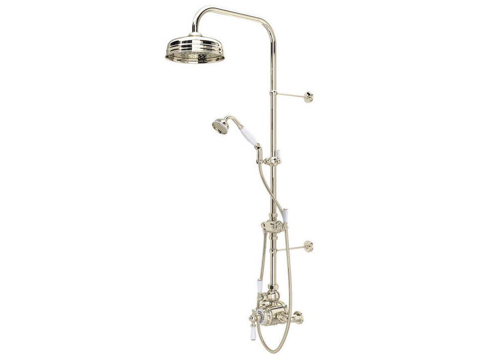 Edwardian Polished Nickel Exposed Thermostatic Shower System