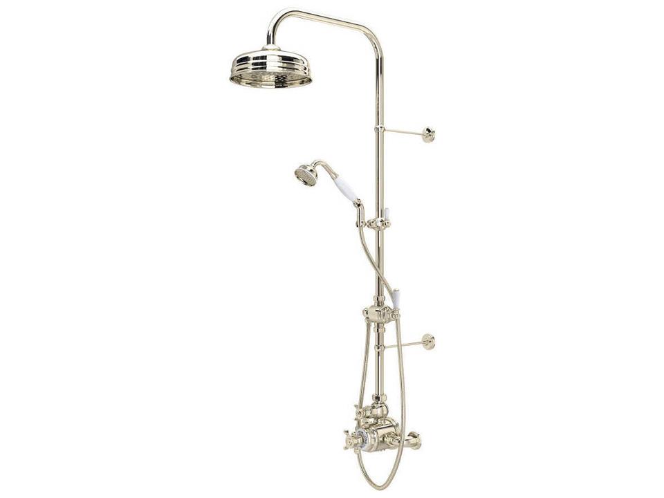 Edwardian Exposed Thermostatic Shower System in Polished Nickel