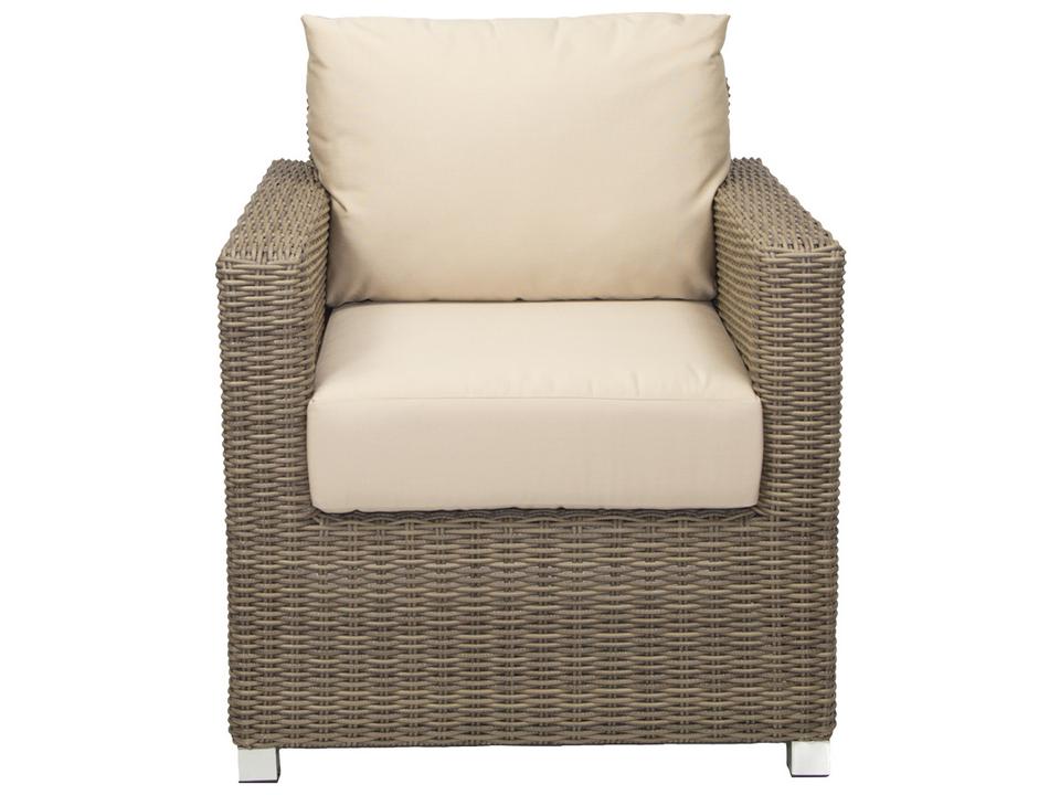 Axcess Inc Venice Outdoor Club Chair Wicker Design with Comfortable Cushions