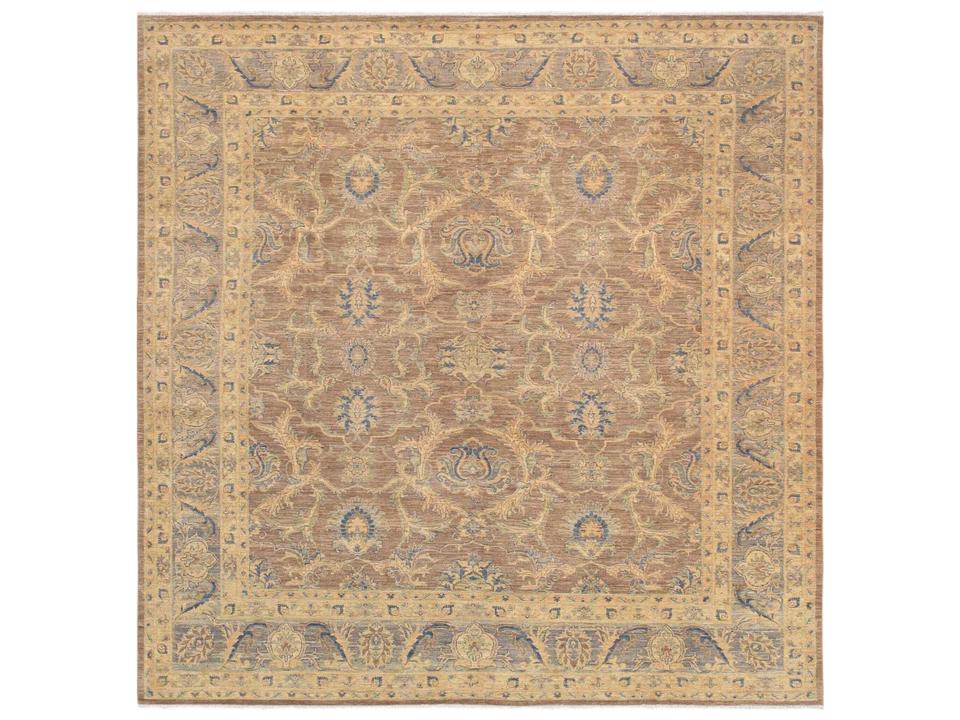 Denver Bordered Hand-Knotted Lamb's Wool Area Rug