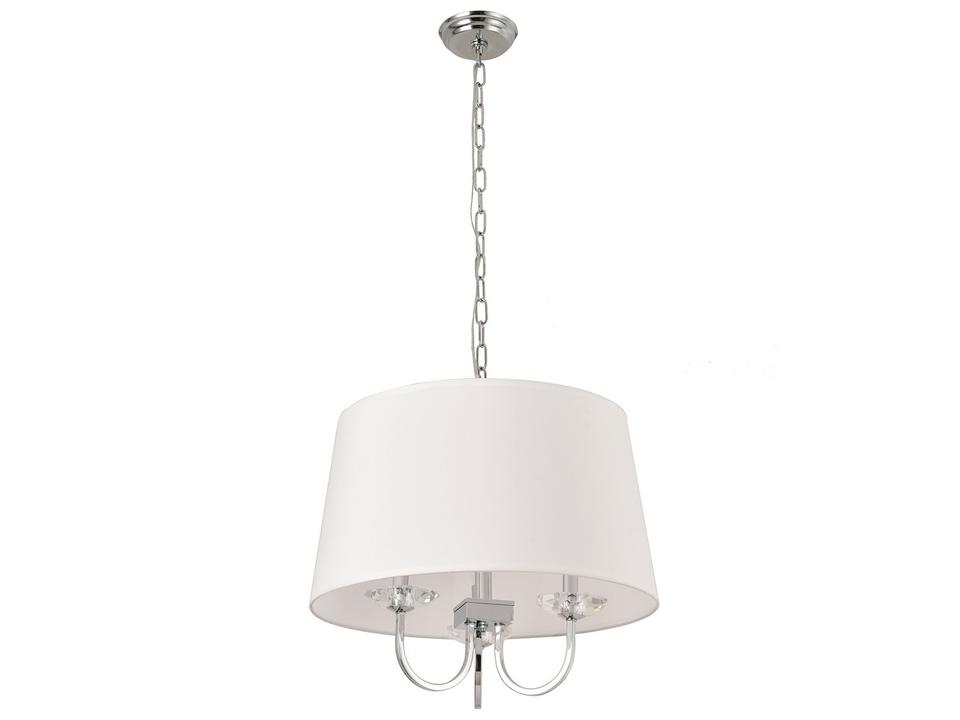3-Light Bliss Azure Candelabra Drum Chandelier in Chrome