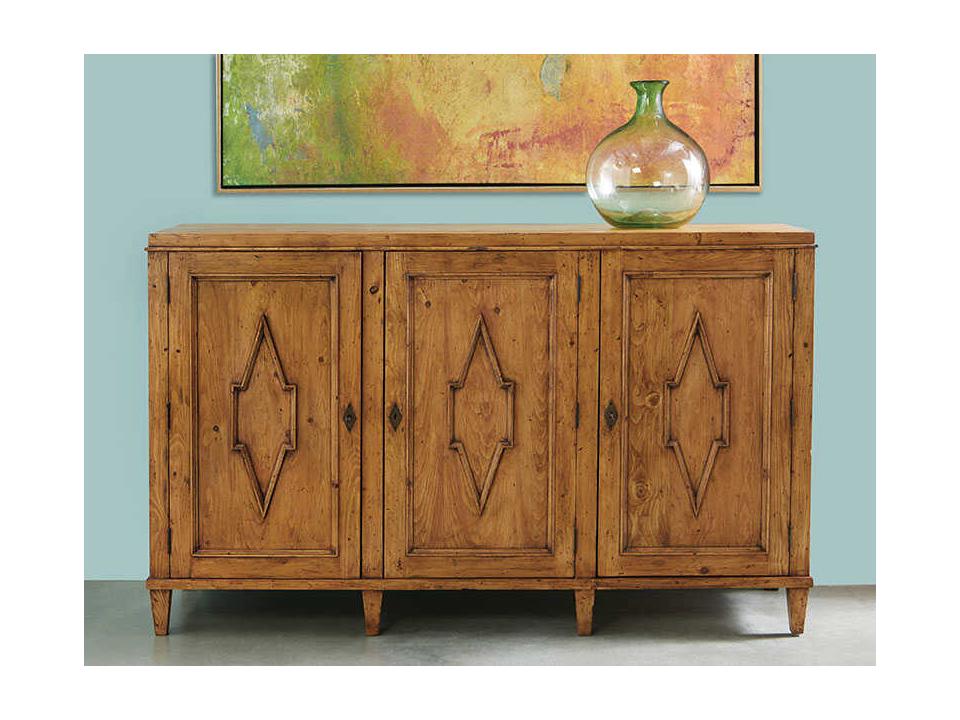 Swedish 64" Pine Wood Olde Sideboard
