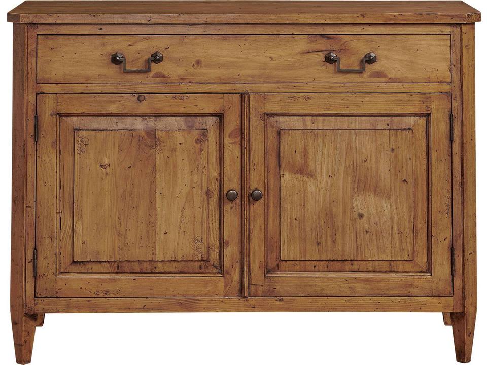 Pine Wood Olde Display Cabinet with One Drawer Two Doors