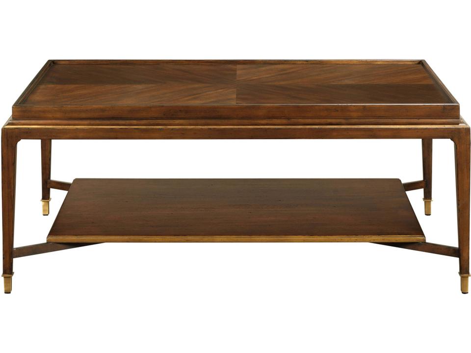 Rectangular Wood French Walnut Coffee Table