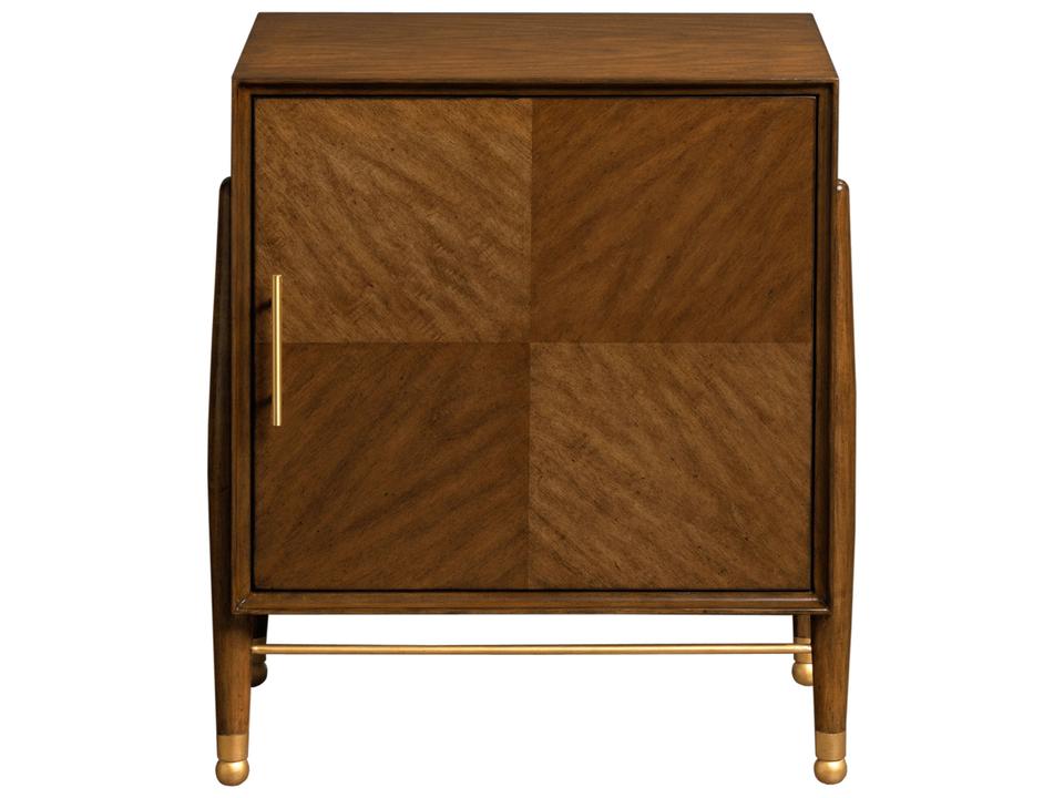 French Walnut Brown Wood Accent Chest