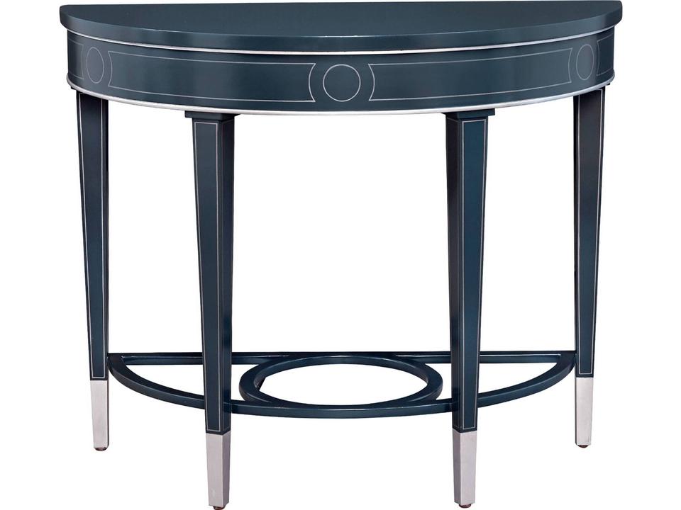 Demilune Wood Console Table in Milan Lacquer Finish